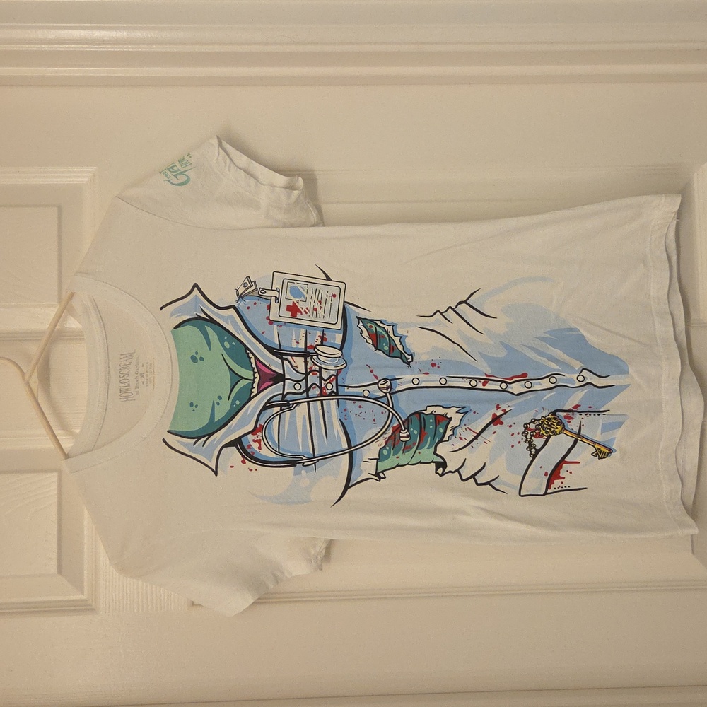 Busch Gardens Howl-O-Scream Zombie Nurse T-shirt Size XL